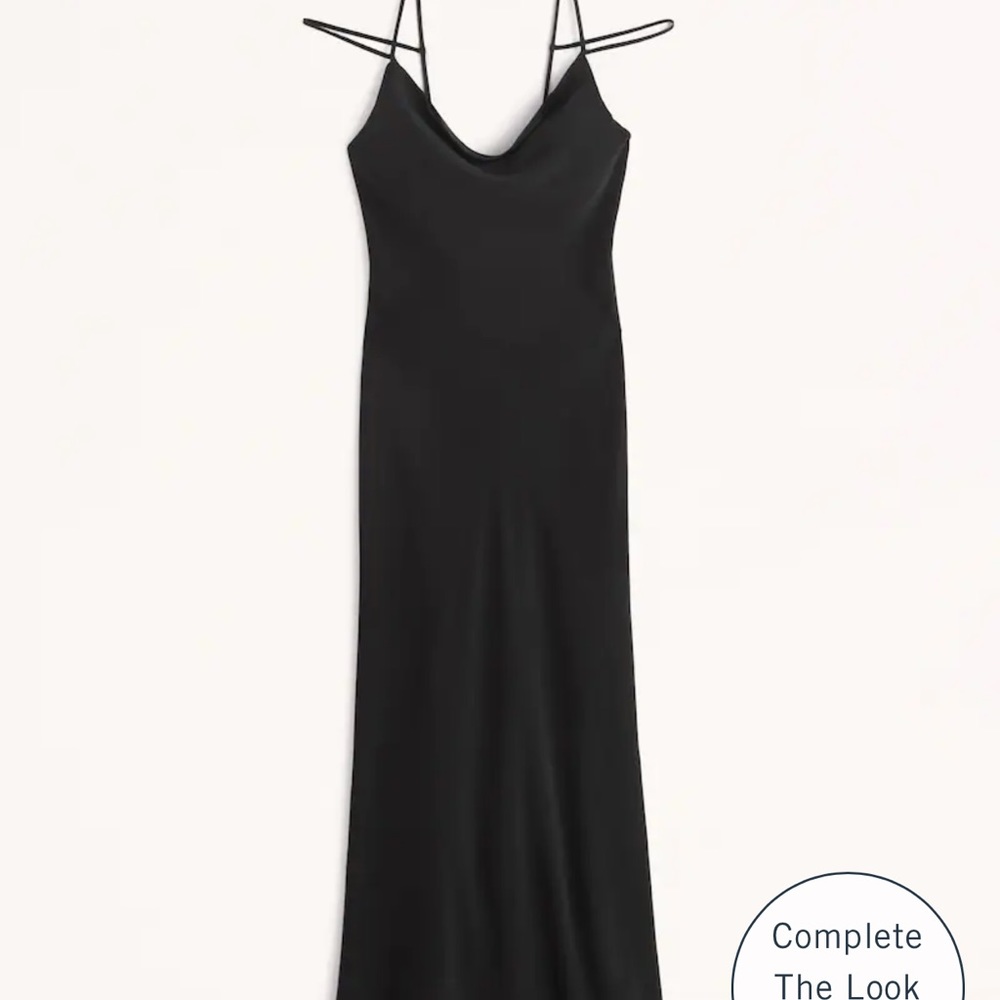 Cowl neck slip maxi dress